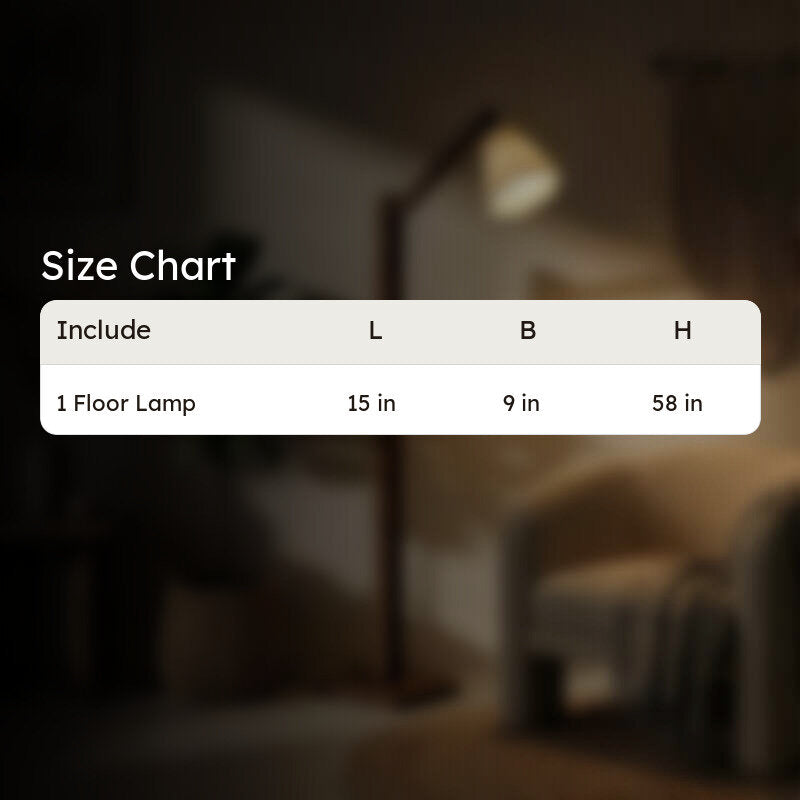 SereneGlow Wooden Floor Lamp - Brown media 9