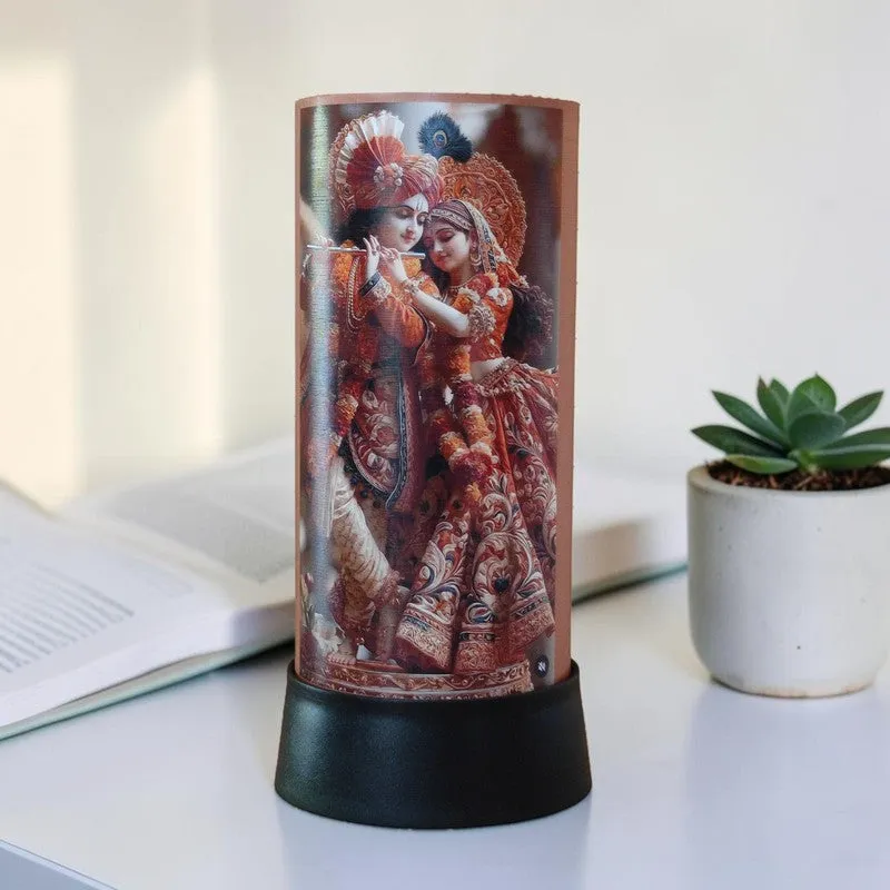 Radha Krishna Handmade Table Lamp media 3
