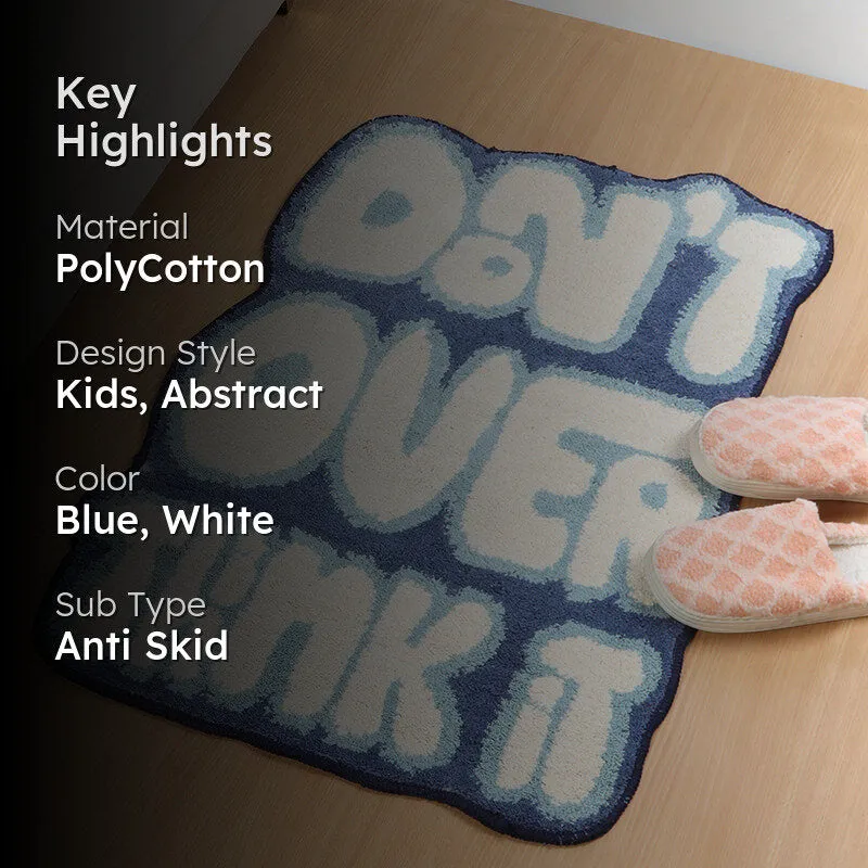 Don't Overthink Poly Cotton Bath Mat media 2