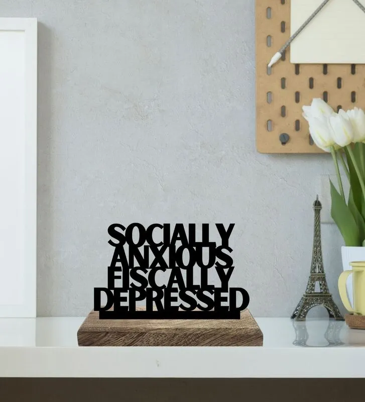 Youthful Dilemmas Typography Showpiece - Set Of Two media 4