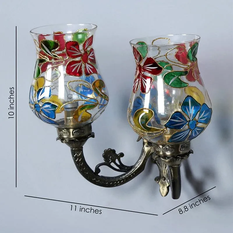 Fumo Twinner Mosaic Glass & Metal Wall Lamp media 4