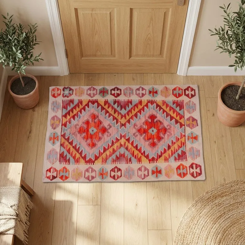Sharp Angles Cotton Hand Woven Cotton Rug media 5