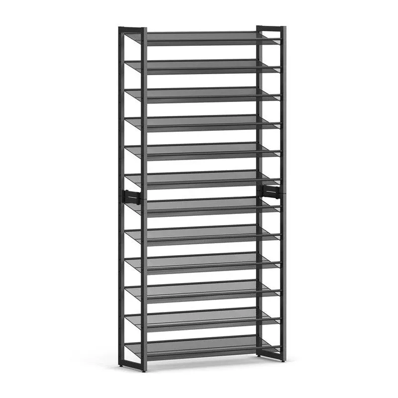 Elegant Metal Shoe Rack - Black media 3