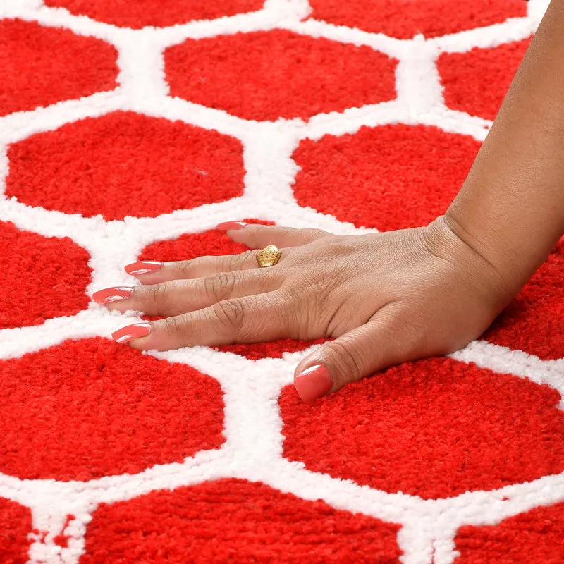 Trevona Cotton Bath Mat - Red media 6