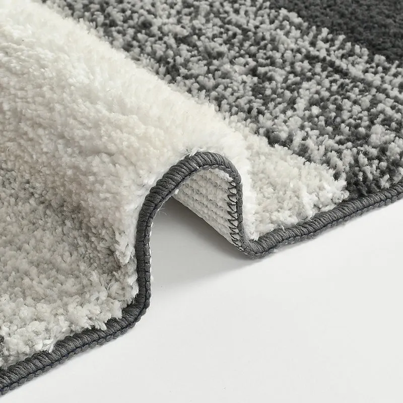 Elvira Anti Skid Striped Bath Mat - Grey media 3