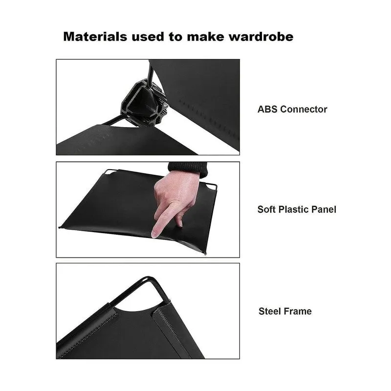 Walkwell White & Black Plastic & Metal Shoe Racks media 5