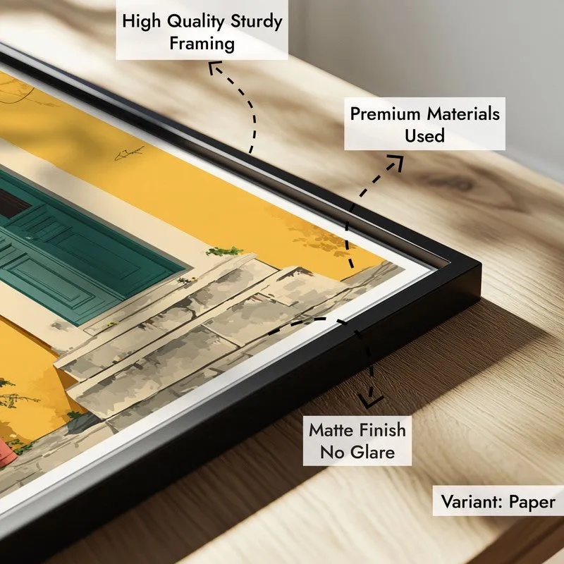 Solana Saffron Canvas Wall Painting - Black Frame media 6