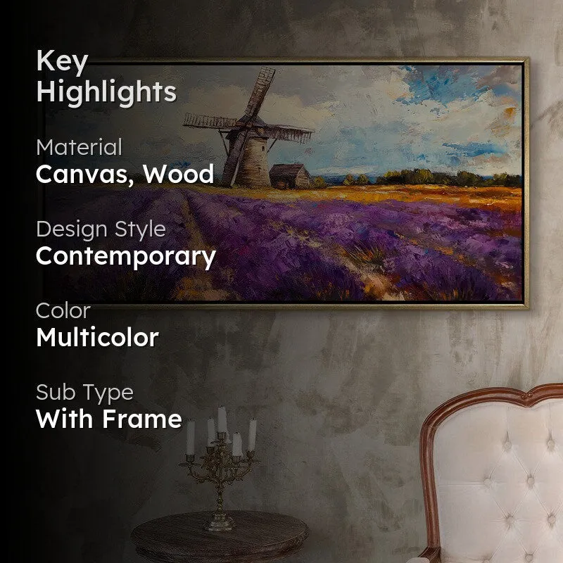 Chromatic Fields Canvas Wall Painting With Frame media 2