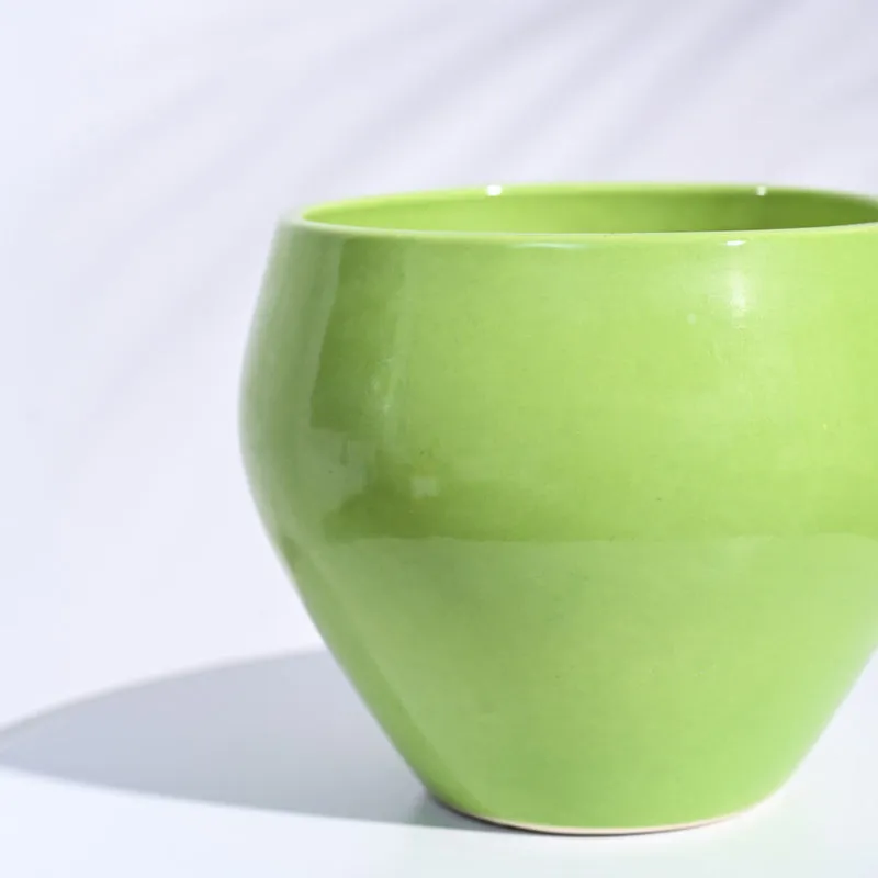Ugaoo Apple Light Green Ceramic Pot- Medium media 5