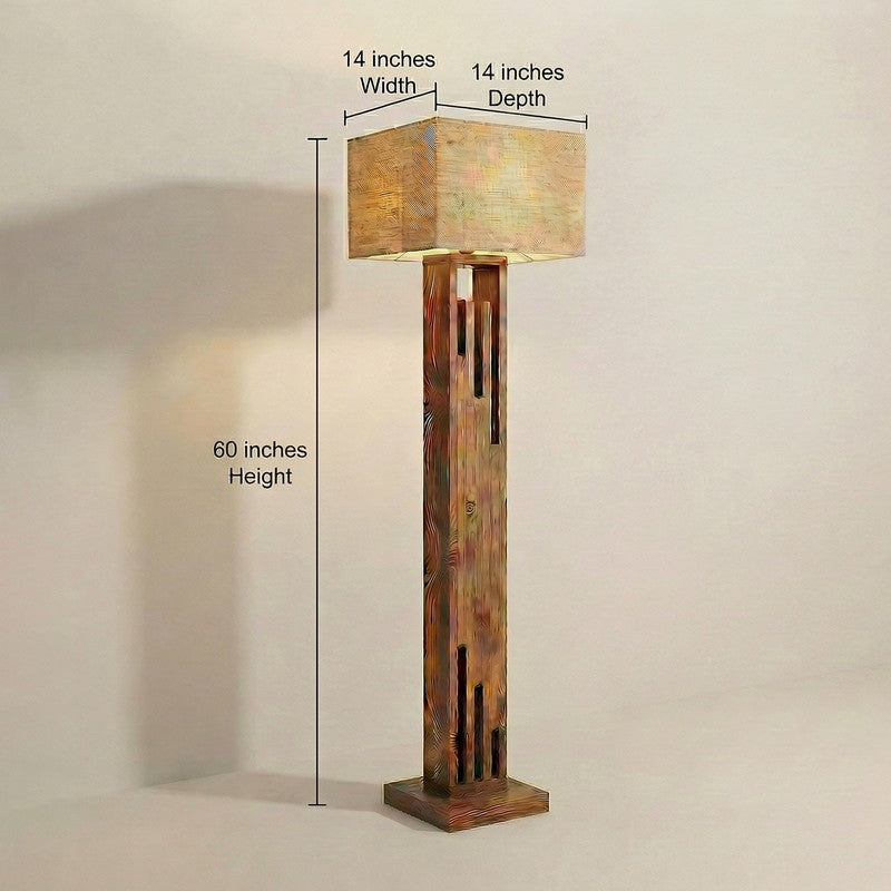 Kyrra Wooden and Jute Floor Lamp media 9
