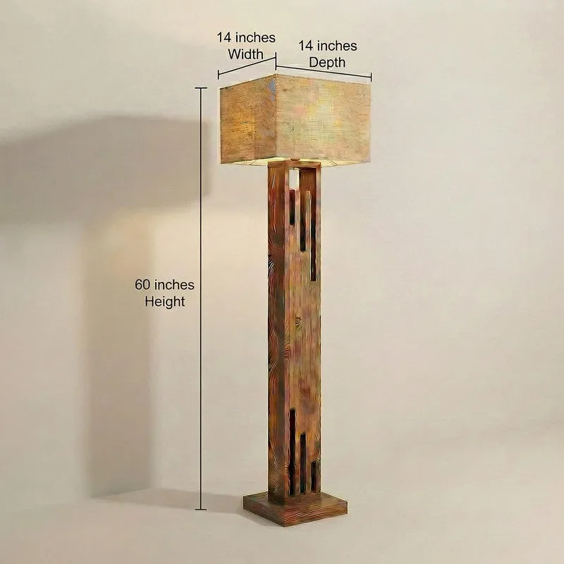 Kyrra Wooden and Jute Floor Lamp media 9
