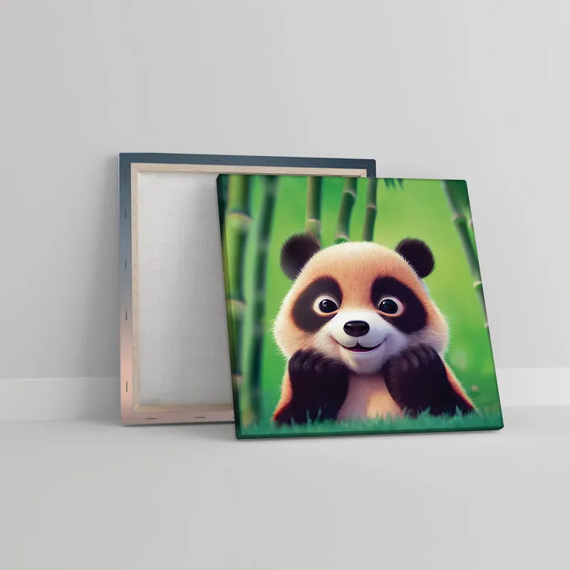 Whimsical Panda Canvas Wall Painting - Set Of Two media 4