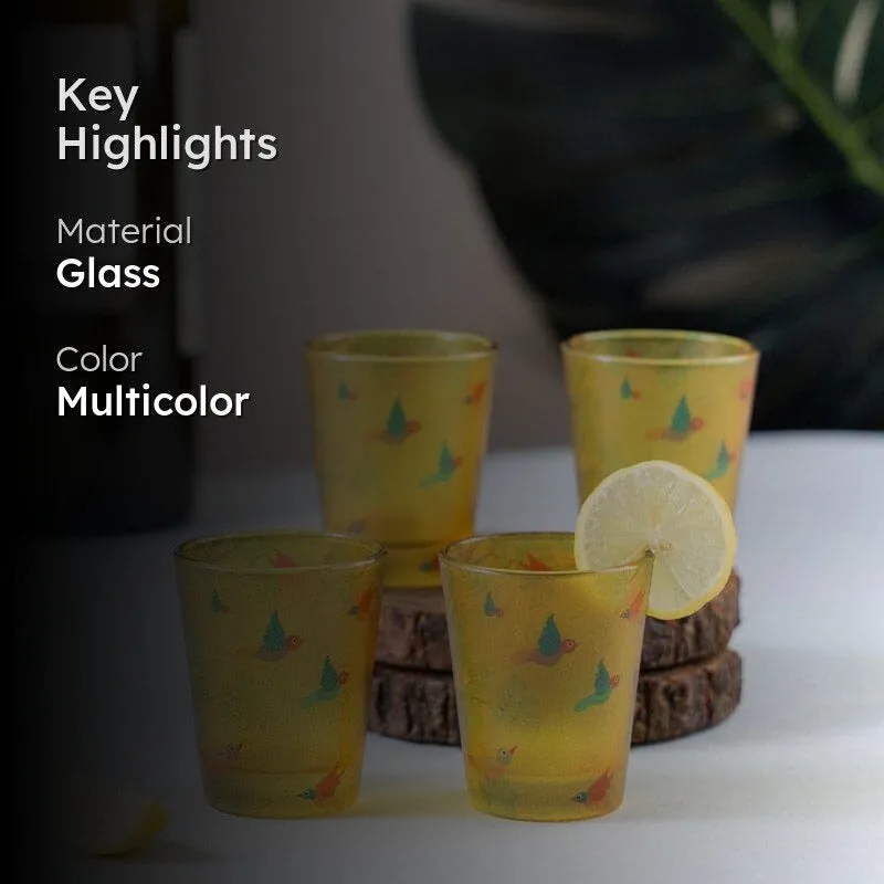 Chidiya Frosted Shot Glass (30 ml) - Set Of Four media 2