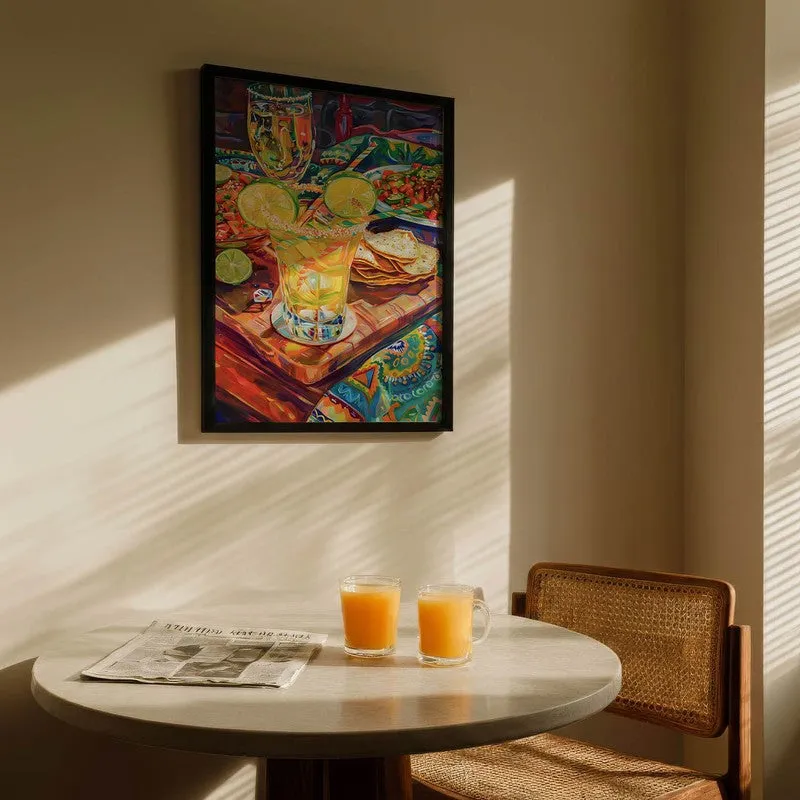 Vibrant Sip Archival Canvas Wall Art - Black media 5