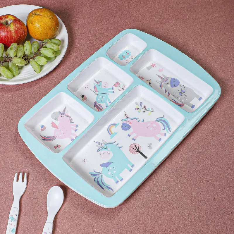 Unicorn Charm Kids Dinner Plate media 5