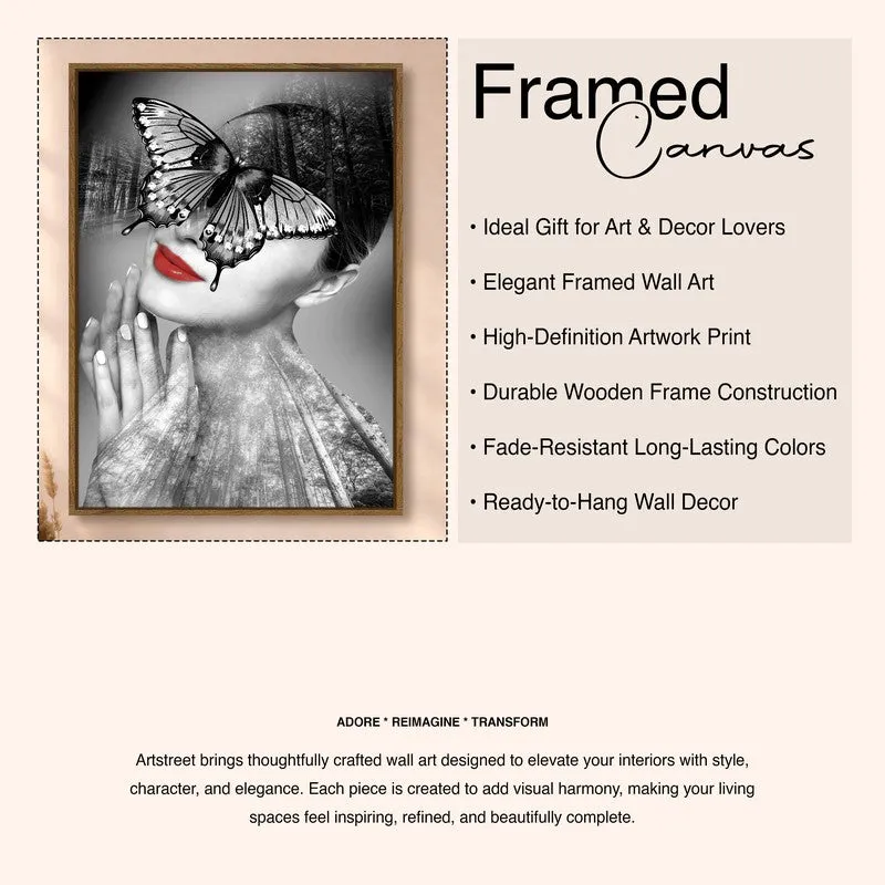 Winged Elegance Canvas Wall Art With Frame media 6