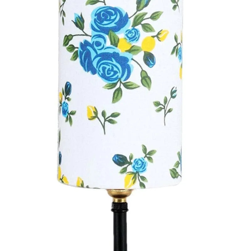 Floral Waves Fabric Table Lamp - Multicolor media 4