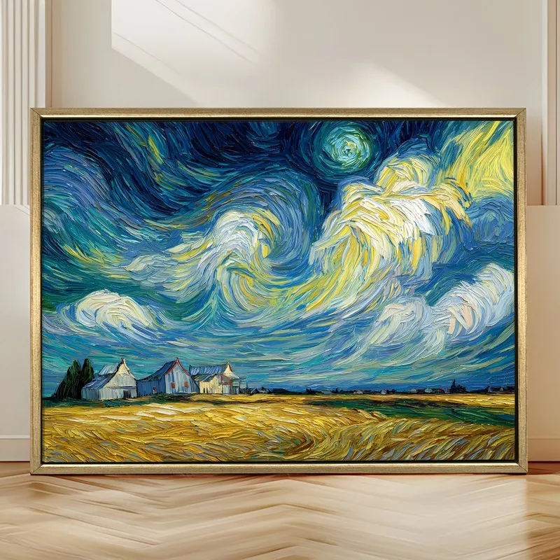 Horizon Sweep Canvas Wall Painting With Frame media 4