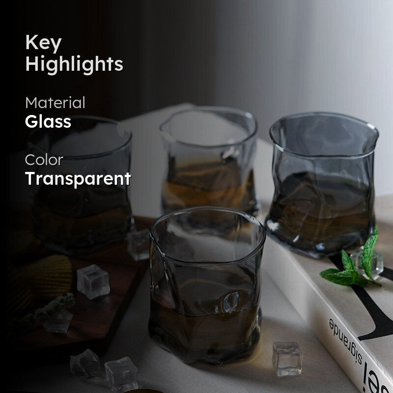 TidalFlow Double-Bottomed Whiskey Glasses (210 ML) - Set Of Four media 2