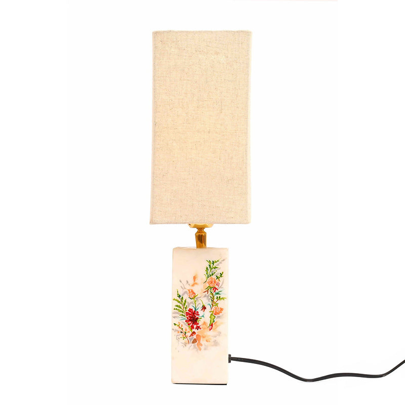 Glimmer Glam Floral Fabric Table Lamp - Multicolor media 5