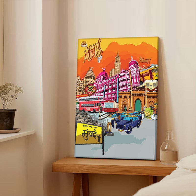 Mumbai Abstra Canvas Wall Art media 3