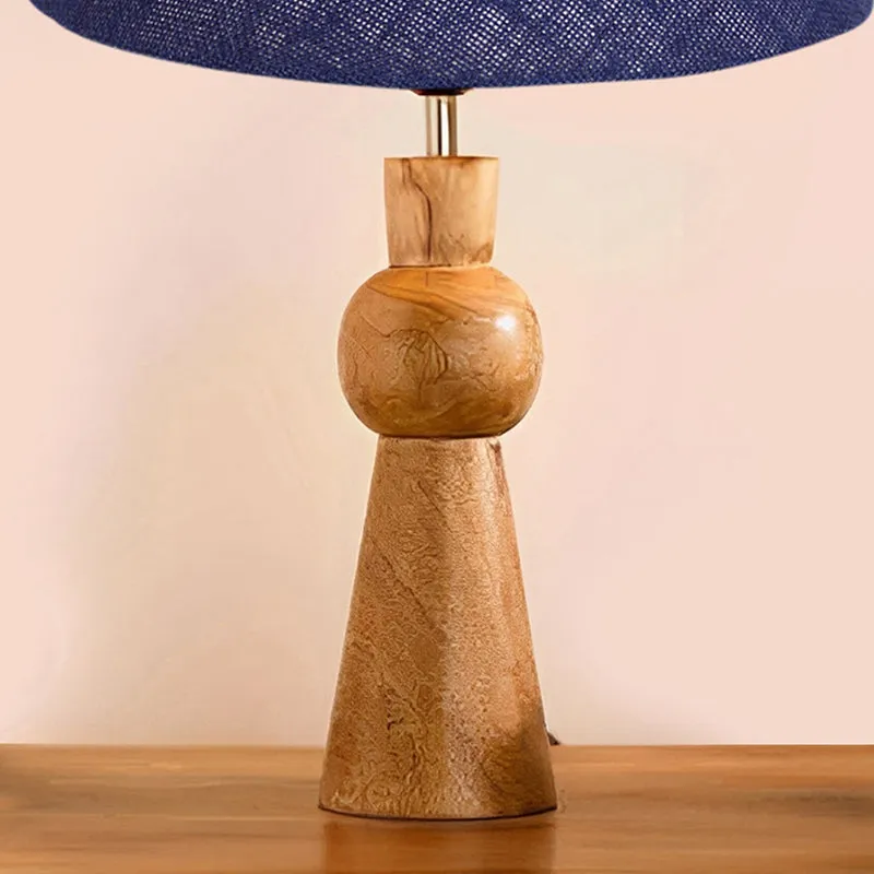 Angler Neo Jute Wooden Table Lamp - Blue,Brown media 3