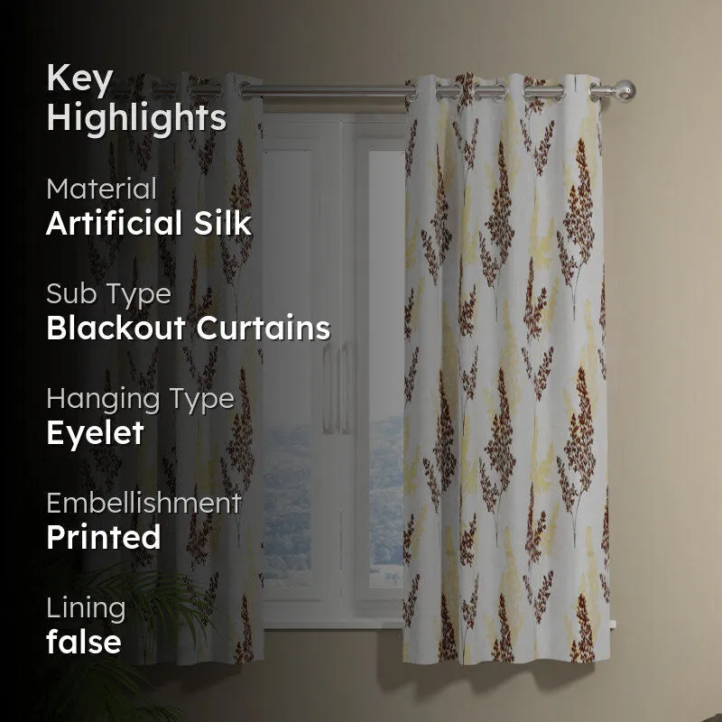 Nivara Jaquard Floral Curtain - Set Of Two media 2