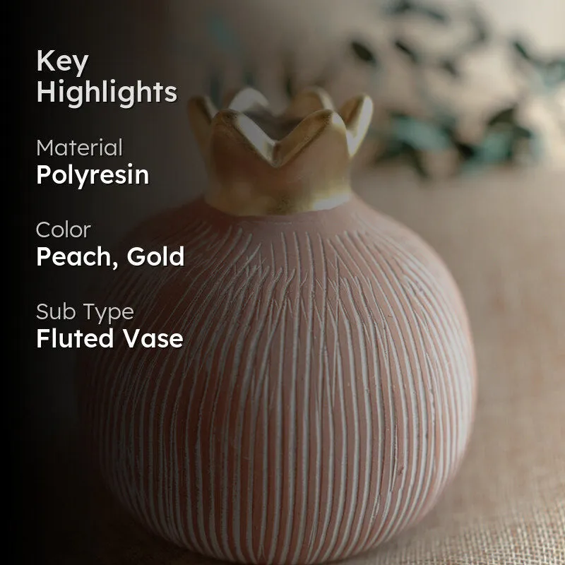 Golden Anar Vase - Blush Pink media 2