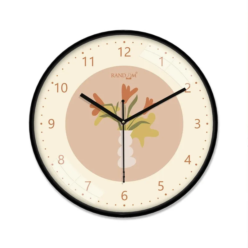 Bloom Round Analog Wall Clock - Beige media 3