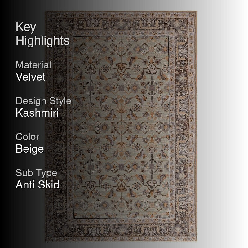 Simin Velvet Rectangle Anti-Skid Carpet media 2