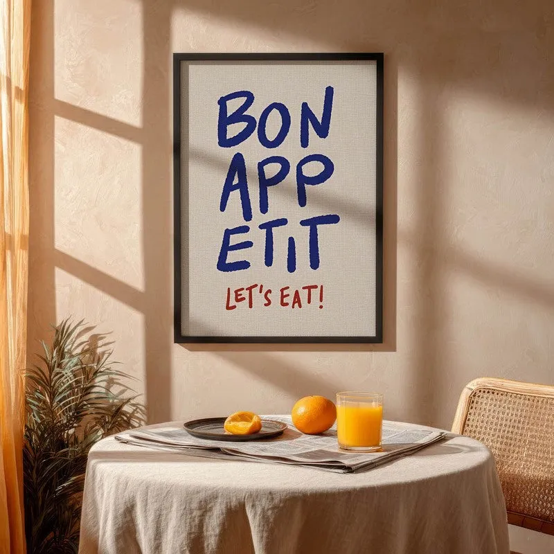 Bonappetit Archival Canvas Wall Art - Black media 4
