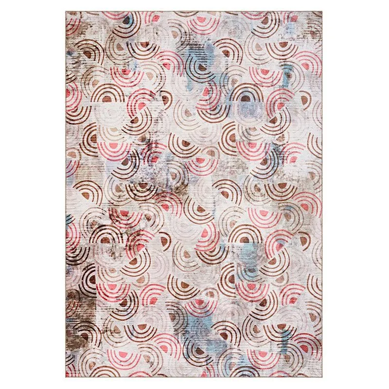 Carter Abstract Polyester Carpet - Red media 1