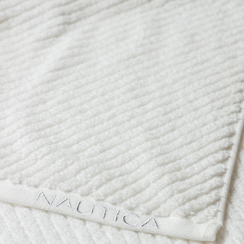 Nautica Riviera Soft Cotton Bath Towel - White media 6