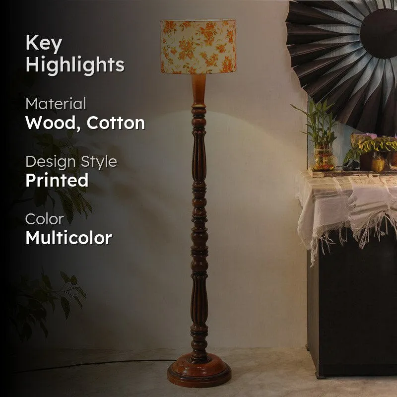 Ibis Masiya Vintage Wooden Floor Lamp media 2