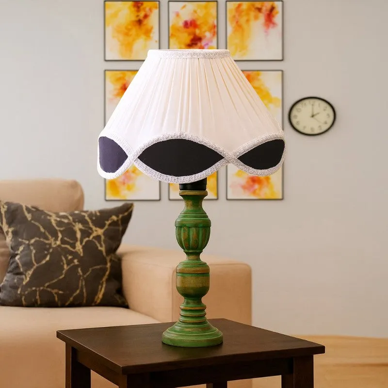 Arvello Zyra Wooden Table Lamp - OffWhite media 4