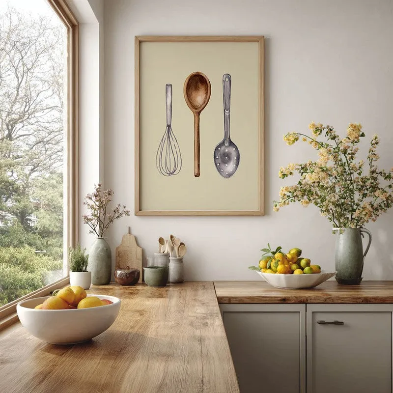 Whisk&Tools Archival Canvas Wall Art - Brown media 6