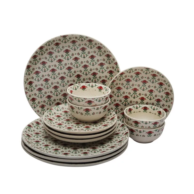 Rosetta Stoneware Dinner Set - 12 Piece Set media 3