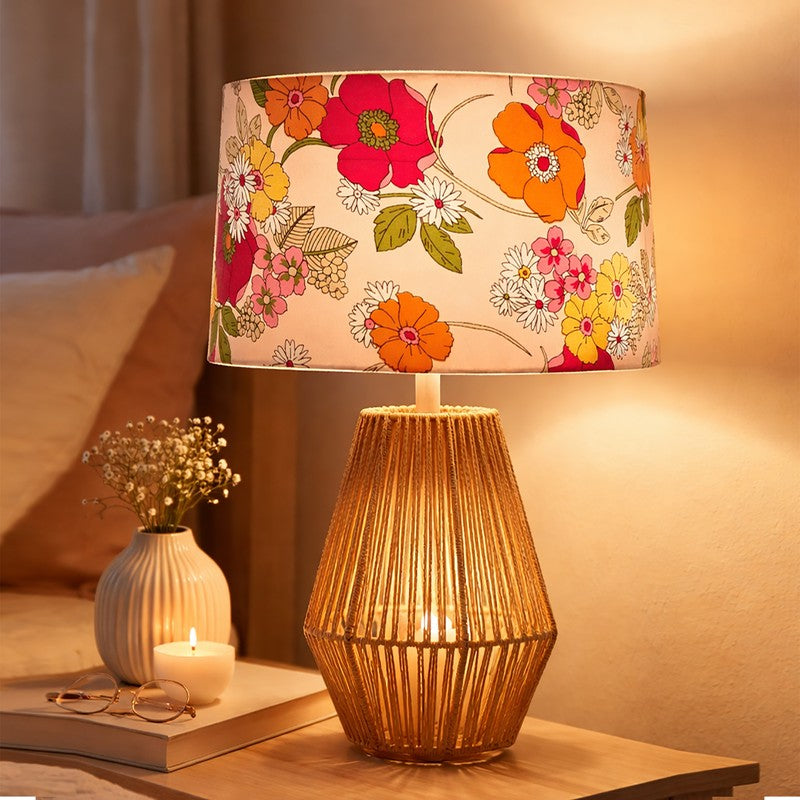 Floral Ripple Metal Table Lamp
