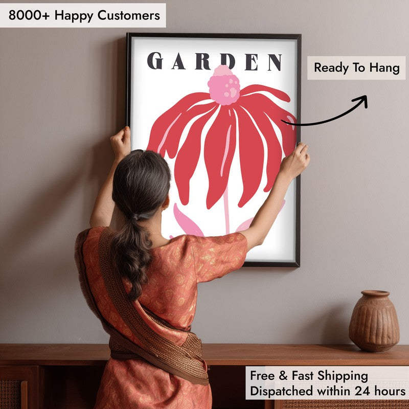 Blossom Garden Archival Canvas Wall Art - Black Frame media 6
