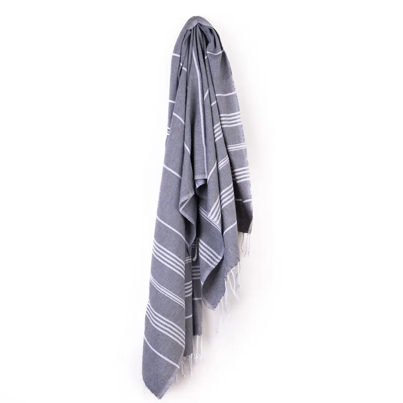 Luxe Linen Bath Towel - Grey media 4