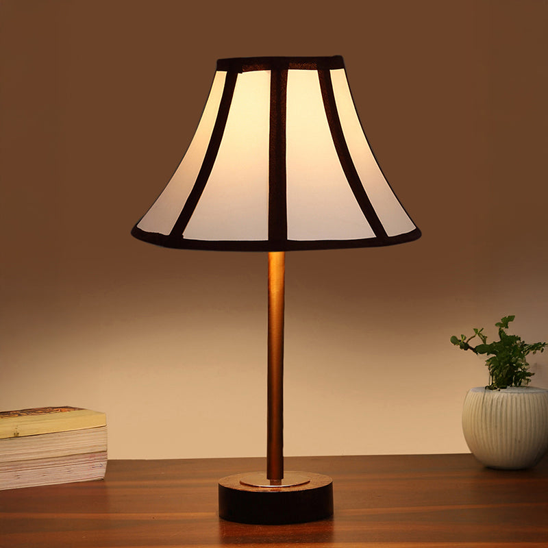 Stripra Rodin Wooden Table Lamp - White,Copper,Brown