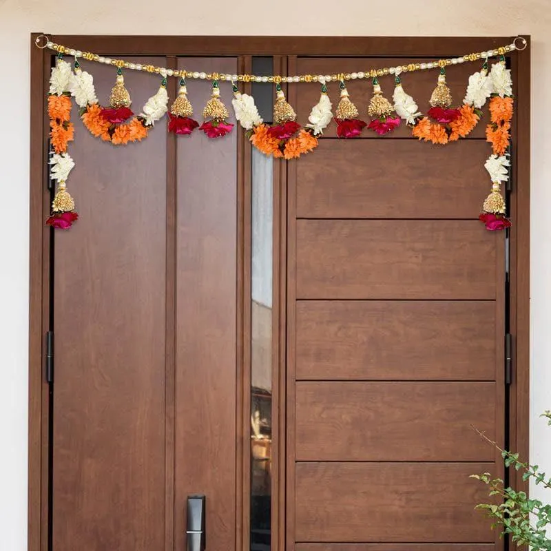 Graceful Floral Toran With Side Latkan media 1