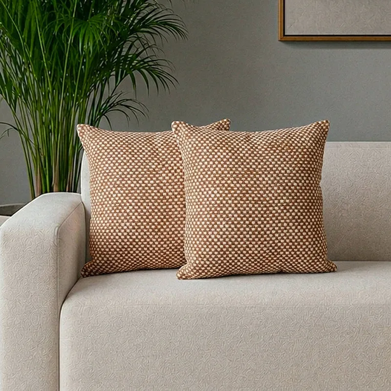 Vindhya Cushion Cover (Brown) - Set Of Two - 1