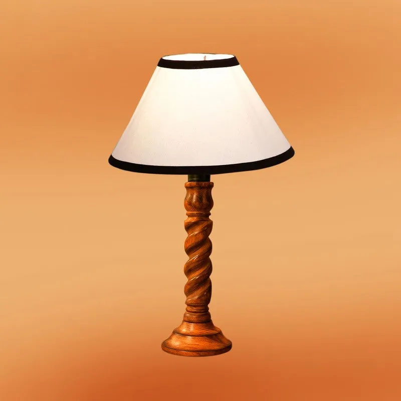 Elvane Niro Wooden Table Lamp - White media 6