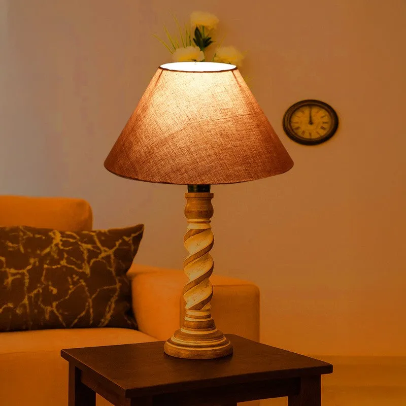 Modera Livo Wooden Table Lamp - Grey media 1