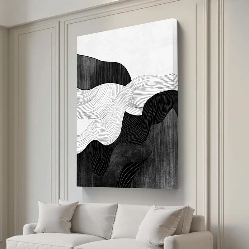 Ink Waves & Lines Wall Art media 1
