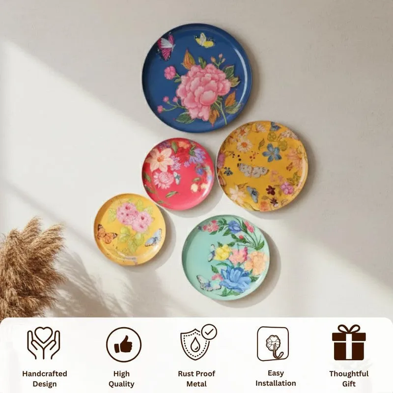 Pushpakala Charm Wall Plate - Set Of Five media 3