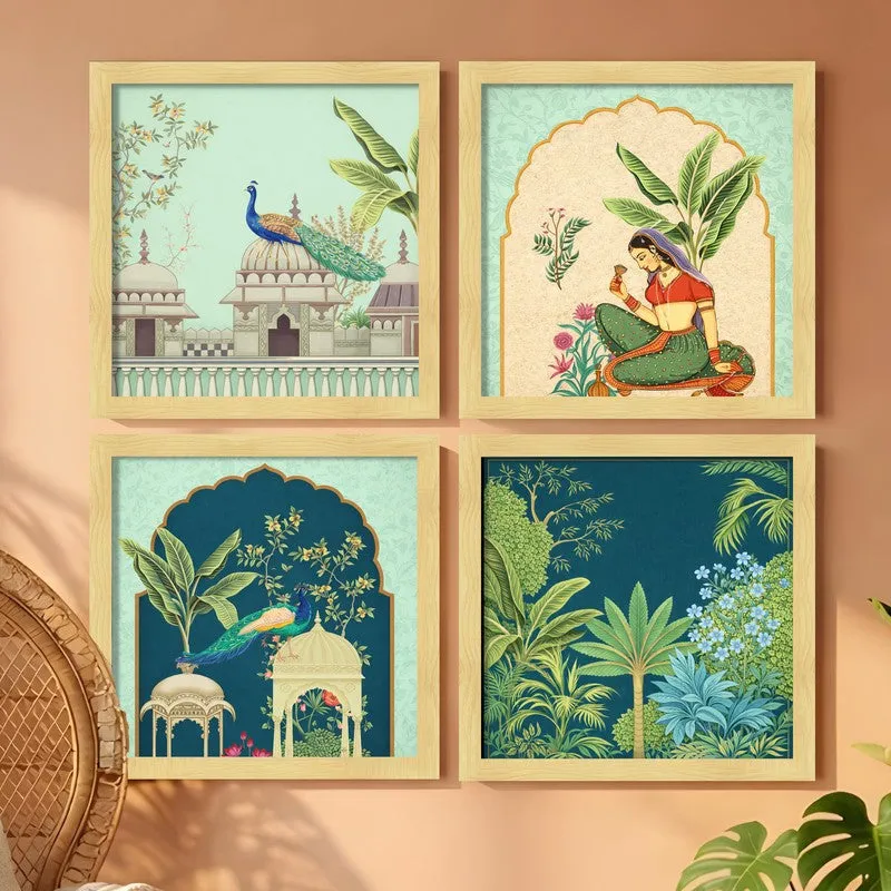 Royal Palace Courtyard Paper Wall Art - Set Of Four media 3