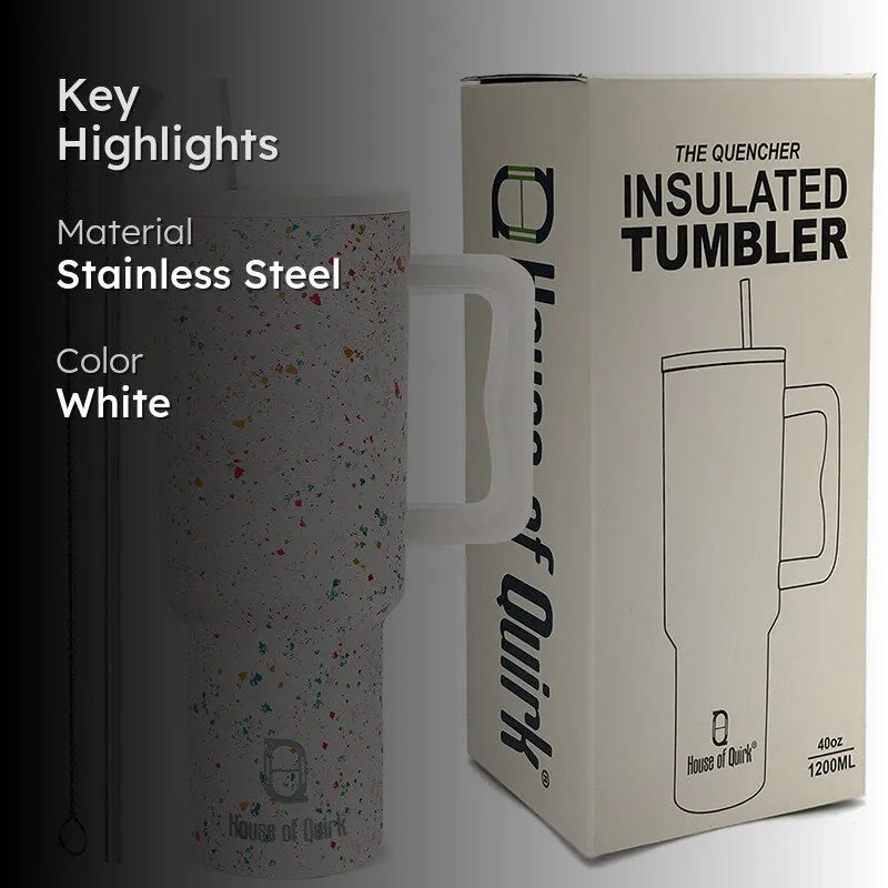 Pop Luxe Stainless Steel Tumbler (1200 ML) - White media 2