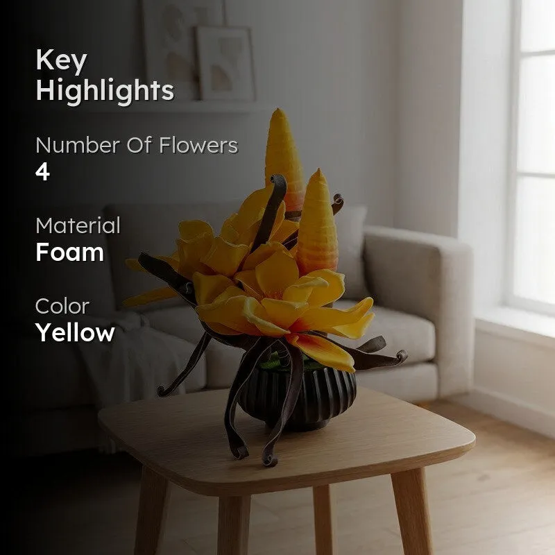 AarviDecor Golden Aura Foam Artificial Flowers media 2